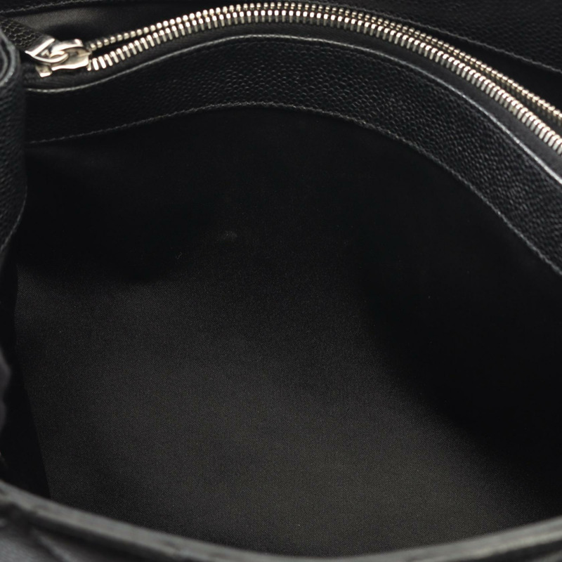 香奈兒 (CHANEL) Matelasse Grand Shopping GST 手提鏈條肩包，黑色皮革 COCO-9