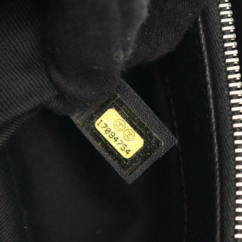 香奈兒 (CHANEL) Matelasse Tote 鏈條單肩包 A67294 黑色皮革 二手 女士 COCO CC-4