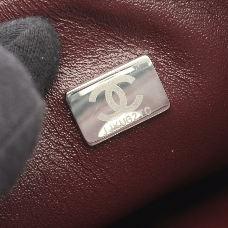 香奈兒 (CHANEL) Matelasse W 翻蓋鏈條單背包 A01113 小牛皮 黑色 二手 女士-4