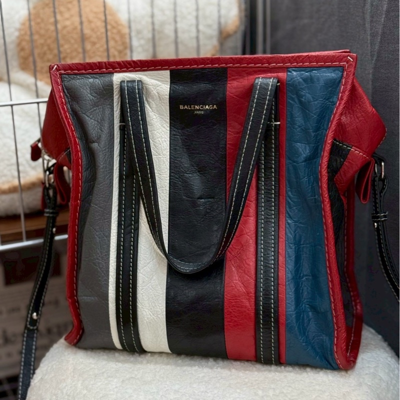 BALENCIAGA拼色 Bazar 系列肩背斜背包-0