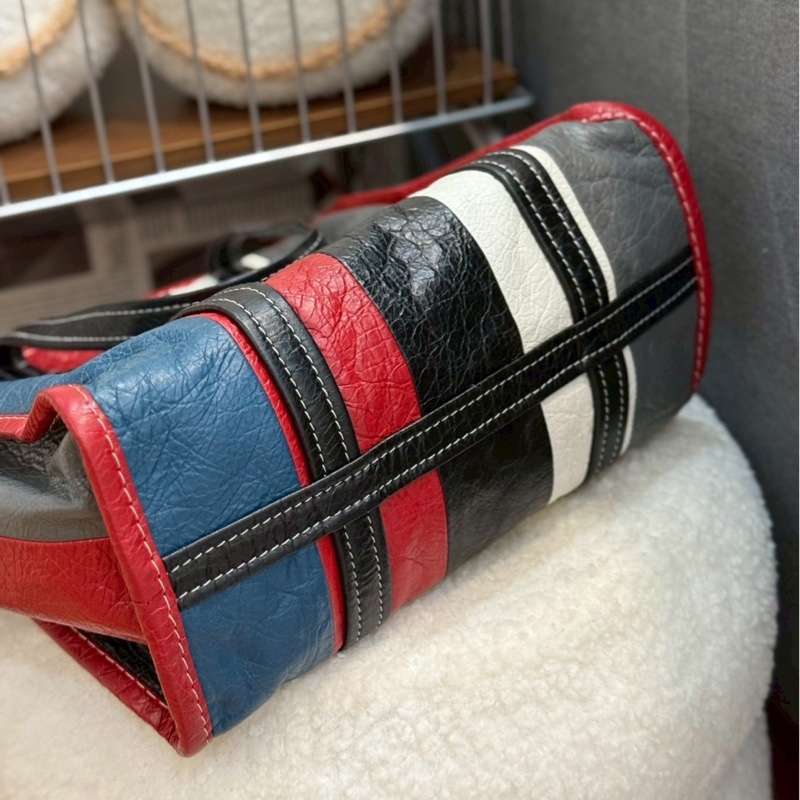 BALENCIAGA拼色 Bazar 系列肩背斜背包-4