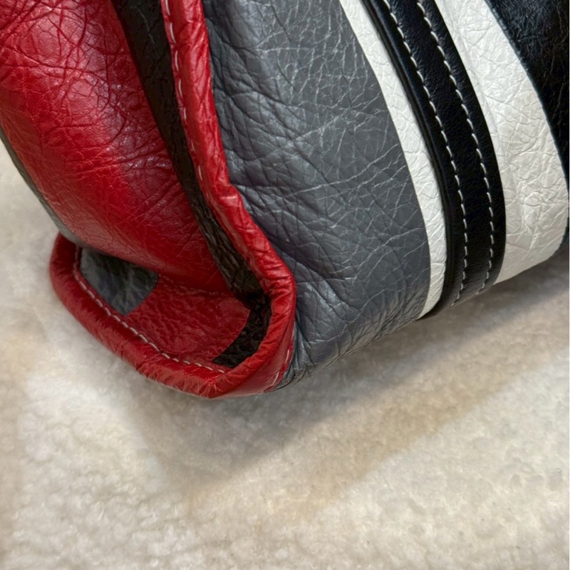 BALENCIAGA拼色 Bazar 系列肩背斜背包-8