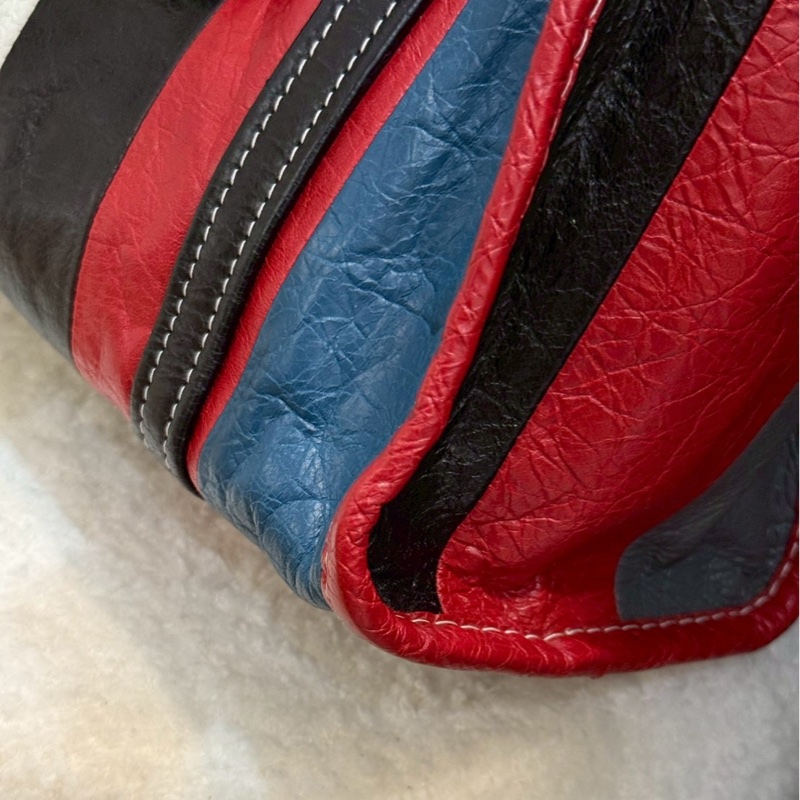 BALENCIAGA拼色 Bazar 系列肩背斜背包-9