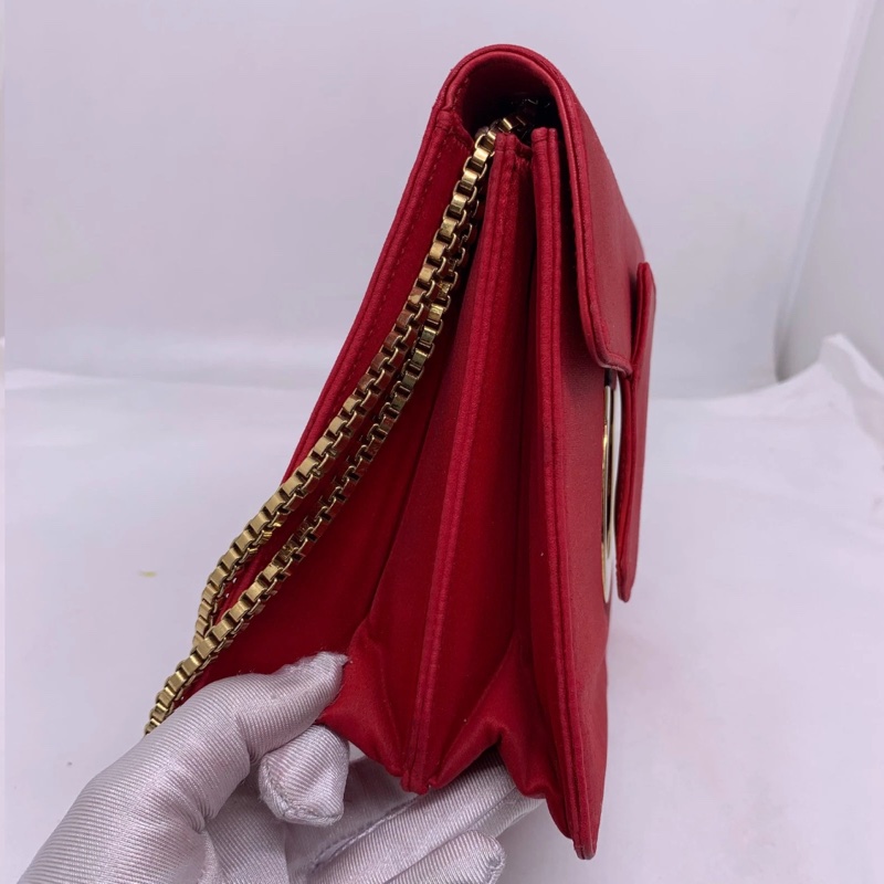 Salvatore Ferragamo Thalia鏈條單肩包 紅色 金扣-6