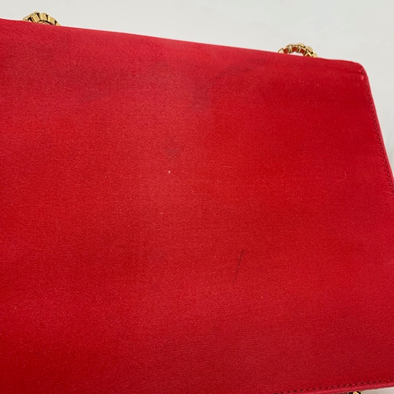 Salvatore Ferragamo Thalia鏈條單肩包 紅色 金扣-15