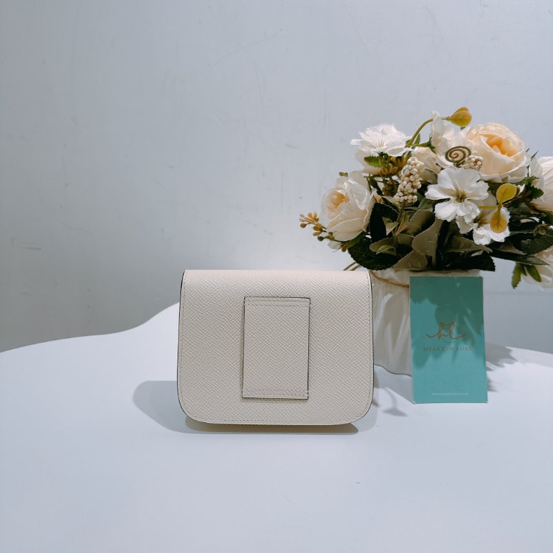 TW4571	Hermes 愛馬仕 康康卡包 小皮具 奶油白拼黃陶瓷面 Constnace Slim Wallet-1