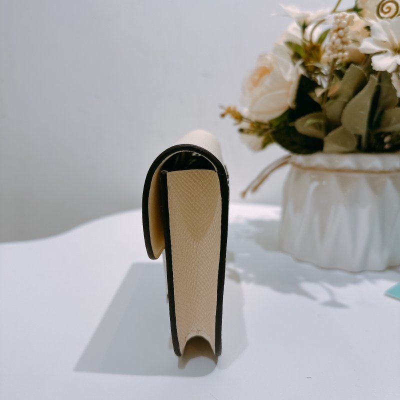 TW4571	Hermes 愛馬仕 康康卡包 小皮具 奶油白拼黃陶瓷面 Constnace Slim Wallet-3