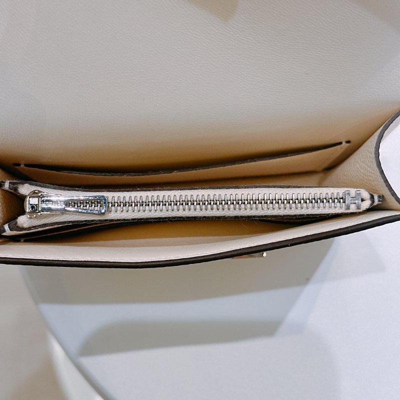 TW4571	Hermes 愛馬仕 康康卡包 小皮具 奶油白拼黃陶瓷面 Constnace Slim Wallet-9