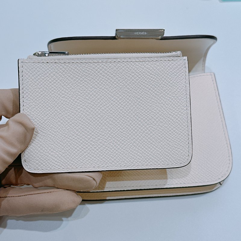 TW4571	Hermes 愛馬仕 康康卡包 小皮具 奶油白拼黃陶瓷面 Constnace Slim Wallet-13