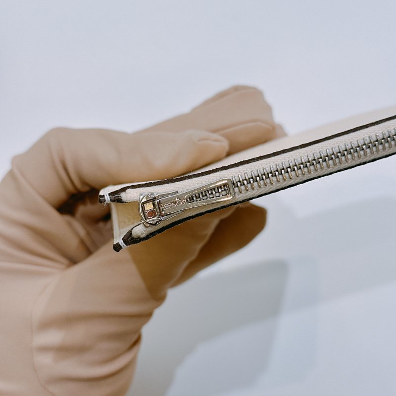 TW4571	Hermes 愛馬仕 康康卡包 小皮具 奶油白拼黃陶瓷面 Constnace Slim Wallet-14