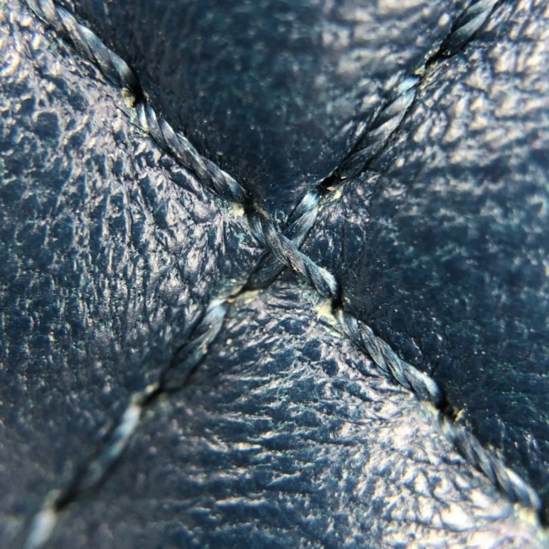 正品CHANEL香奈兒海軍藍菱格紋皮革前袋鏈條手提包-10