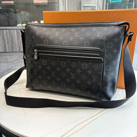 *SHIHNA名牌精品*LV 黑原花 Odyssey奧德賽/ Messenger MM 郵差包