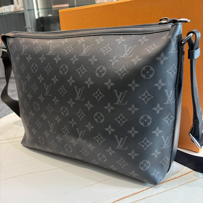 *SHIHNA名牌精品*LV 黑原花 Odyssey奧德賽/ Messenger MM 郵差包-7