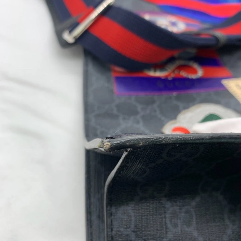 Gucci GG Supreme Monogram Night Courrier 竪款手提包-13