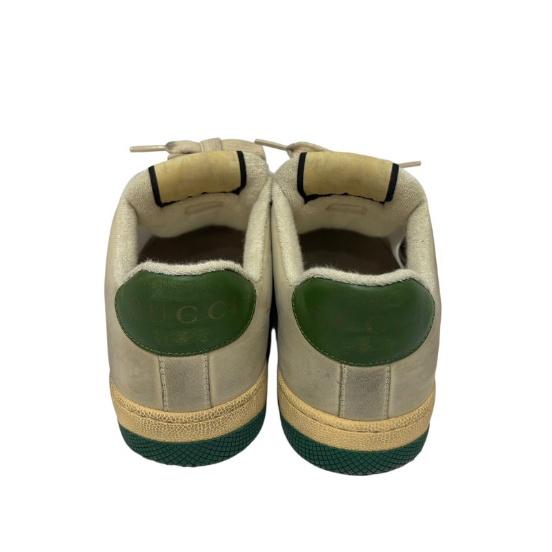 【美收精品】GUCCI 復古風綠橘白休閒鞋 4-564-3