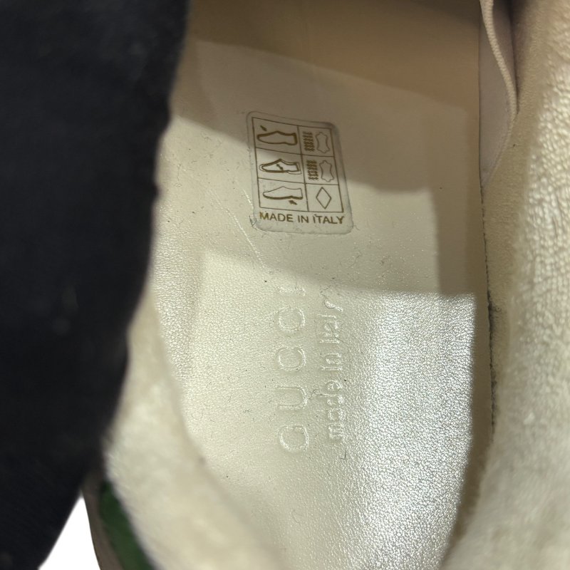 【美收精品】GUCCI 復古風綠橘白休閒鞋 4-564-7