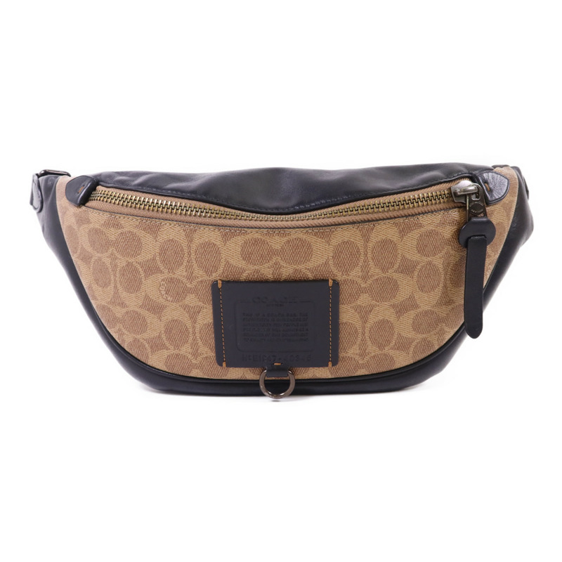 COACH 牛皮皮革/塗層帆布Waist Bag腰包-0