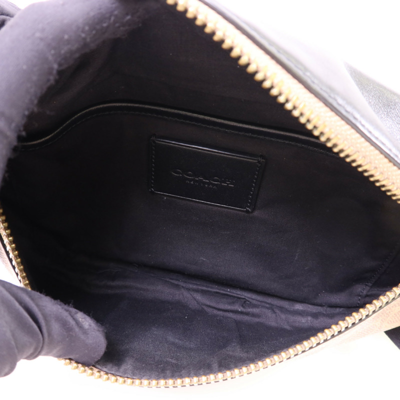 COACH 牛皮皮革/塗層帆布Waist Bag腰包-5