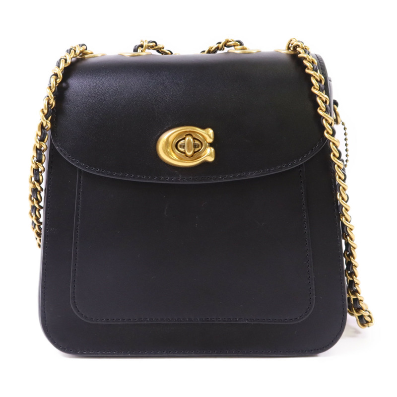 COACH 牛皮皮革Backpack金扣背包-0