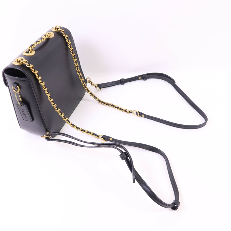 COACH 牛皮皮革Backpack金扣背包-4