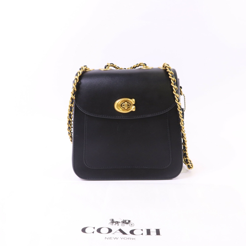 COACH 牛皮皮革Backpack金扣背包-6