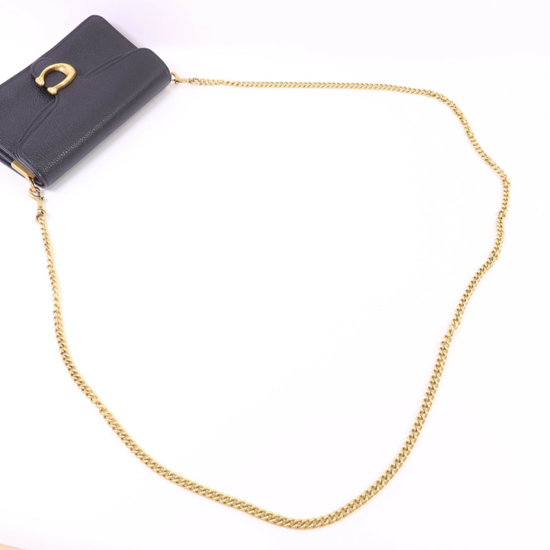 COACH 牛皮皮革2 Way Shoulder Bag金扣手挽肩背兩用袋-4