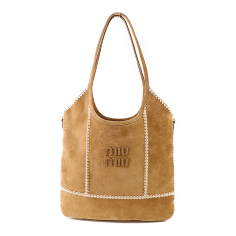 Miu Miu 麂皮皮革Ivy Camoscio Croche金扣肩背袋