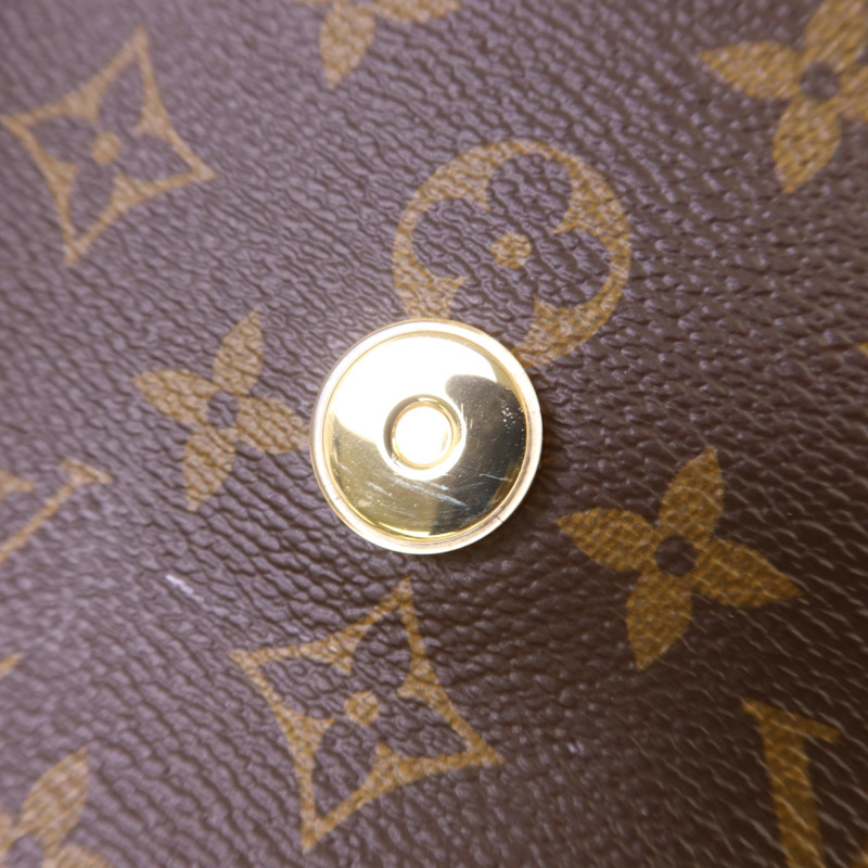 LOUIS VUITTON Monogram Locky BB金扣手挽肩背棕色/紅色-9