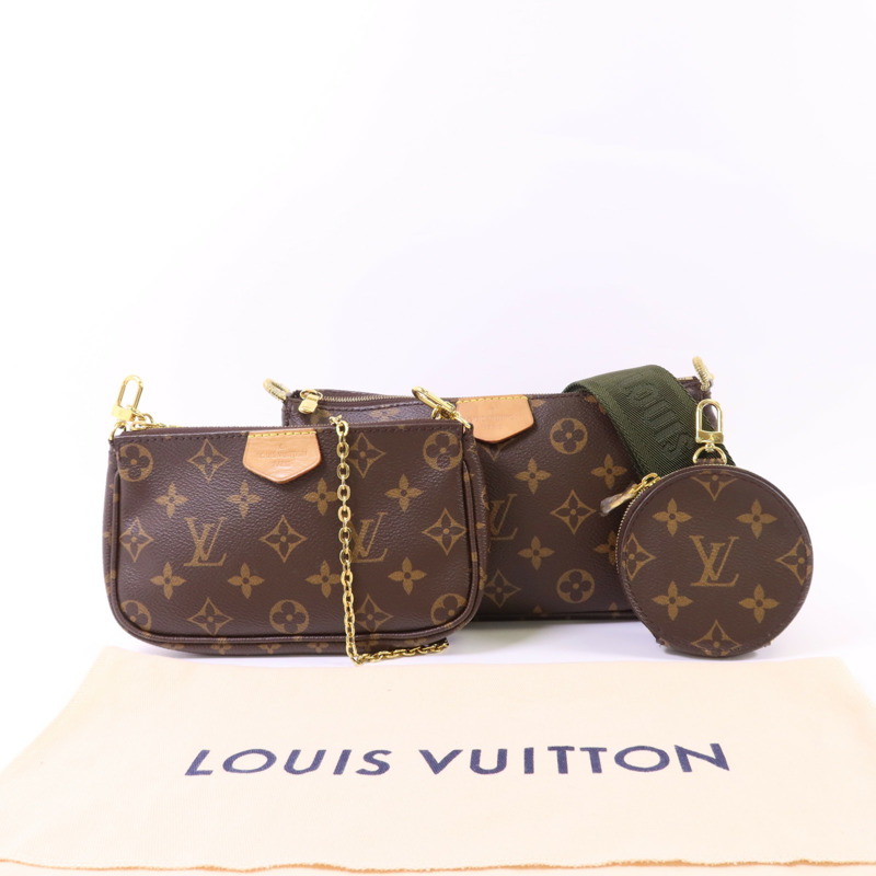 LOUIS VUITTON Monogram Multi Pochette Accessoires金扣肩背袋-24
