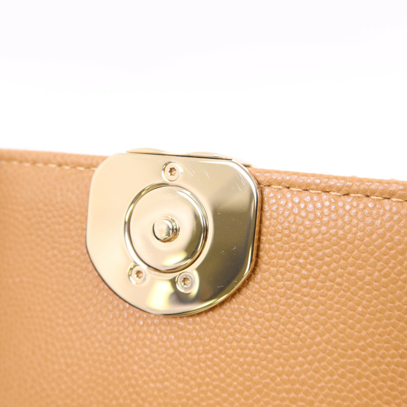 CHANEL 牛皮皮革Mini Top Handle Flap Bag金扣手挽肩背兩用袋-8