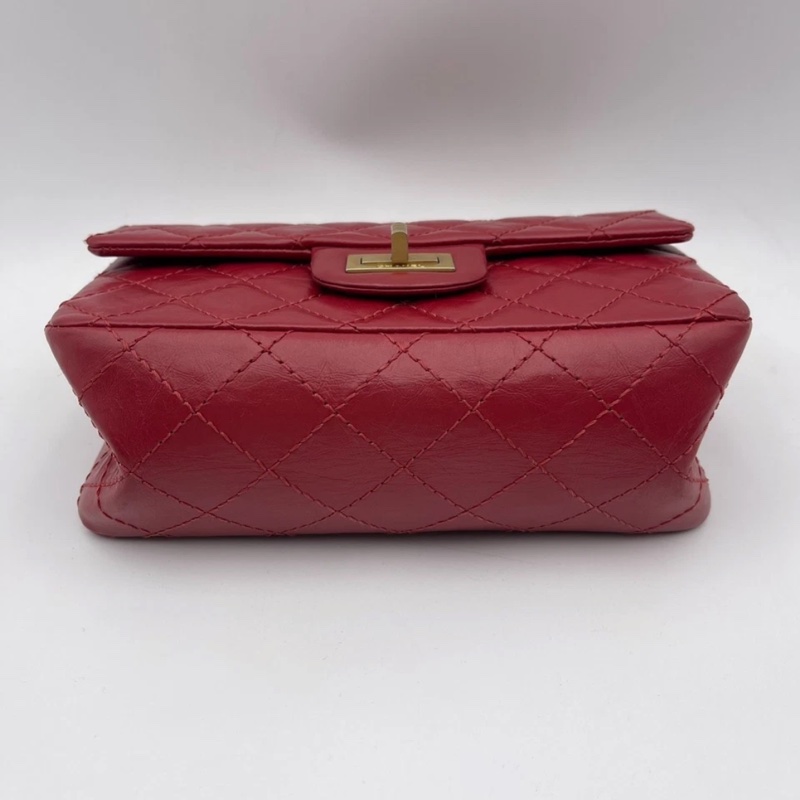 CHANEL 香奈兒 2.55 迷你鏈條包,紅色-4