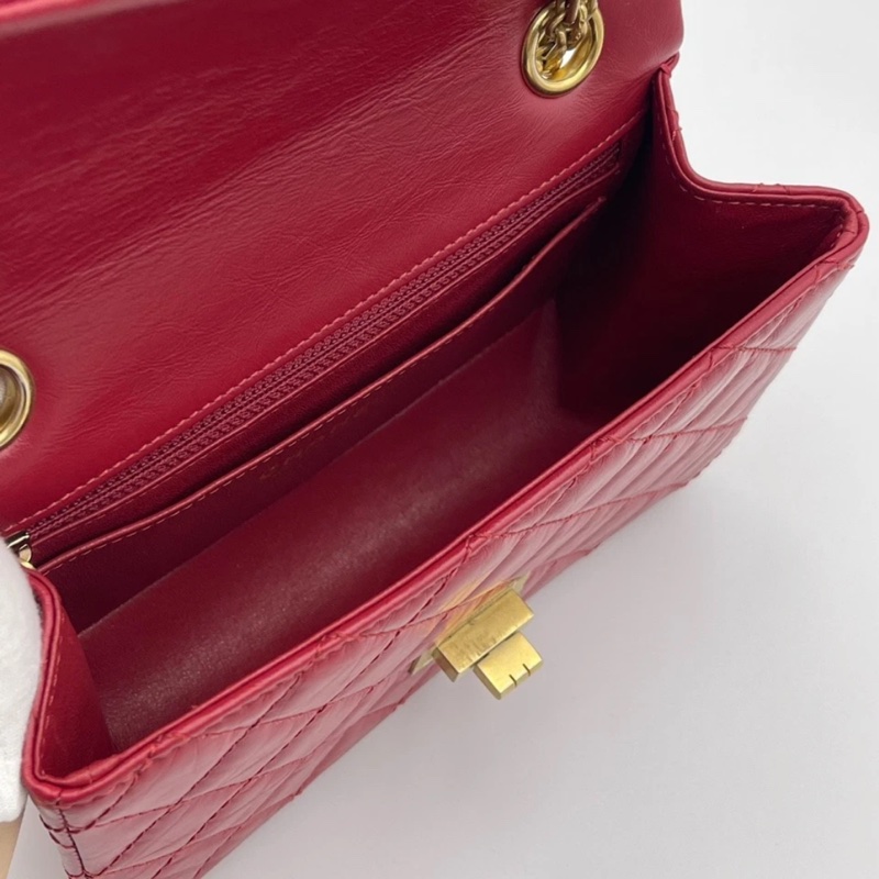 CHANEL 香奈兒 2.55 迷你鏈條包,紅色-5