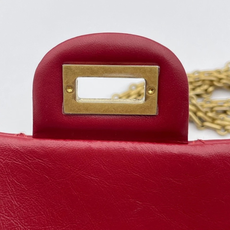 CHANEL 香奈兒 2.55 迷你鏈條包,紅色-11