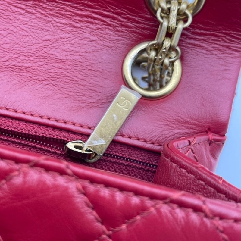 CHANEL 香奈兒 2.55 迷你鏈條包,紅色-13