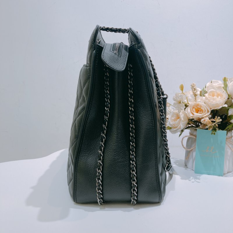 TW4572 Chanel 香奈兒 托特包 黑色牛皮 Tote Bag Calfskin Black x PHW-3