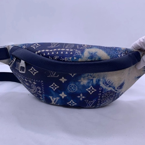 lv路易威登 Discovery PM Monogram Bandana 漂白藍 M2058 腰包
