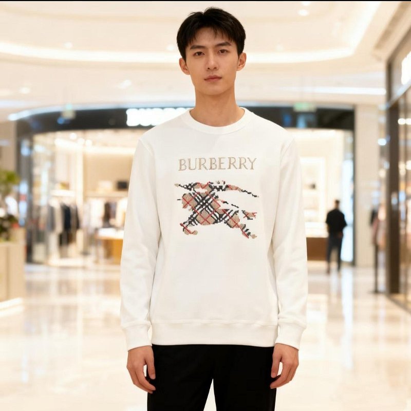 💎Han's house精品服飾💎 Burberry 刺繡 格紋 戰馬 衛衣 長袖-2
