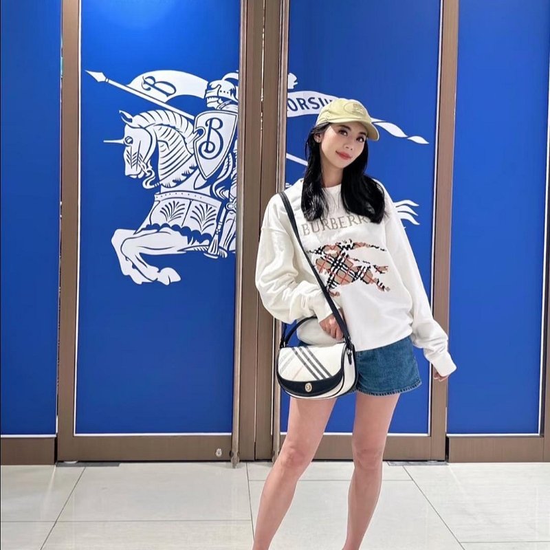 💎Han's house精品服飾💎 Burberry 刺繡 格紋 戰馬 衛衣 長袖-3