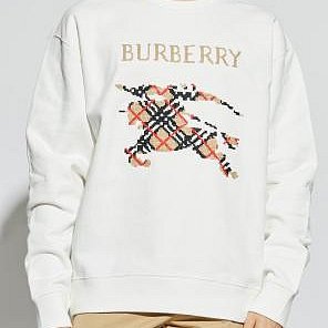 💎Han's house精品服飾💎 Burberry 刺繡 格紋 戰馬 衛衣 長袖-7