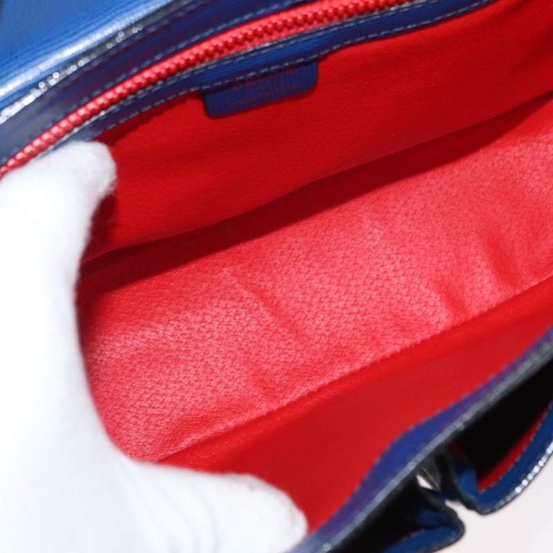 【日本直送】CELINE 圓背包 皮革 藍色 金色 正品 153882V-10