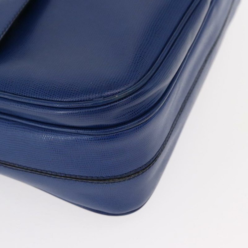 【日本直送】CELINE 圓背包 皮革 藍色 金色 正品 153882V-14