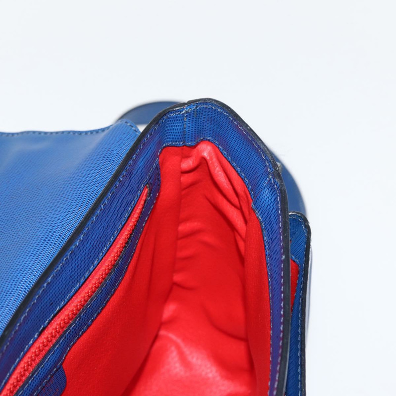 【日本直送】CELINE 圓背包 皮革 藍色 金色 正品 153882V-20