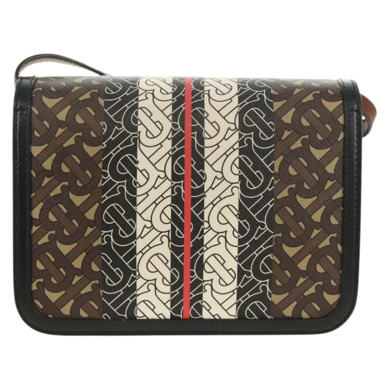 【日本直送】BURBERRY TB Monogram 單肩包 PVC 金棕色 8031708 正品 153622SM-1