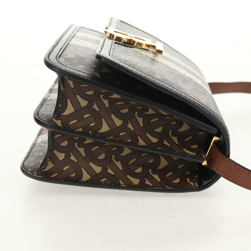 【日本直送】BURBERRY TB Monogram 單肩包 PVC 金棕色 8031708 正品 153622SM-3
