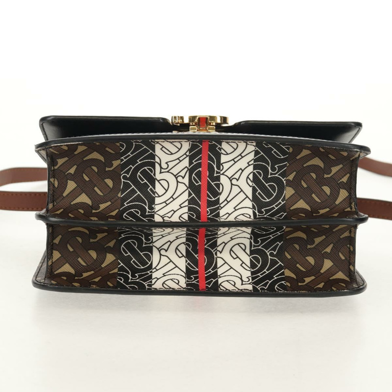 【日本直送】BURBERRY TB Monogram 單肩包 PVC 金棕色 8031708 正品 153622SM-4