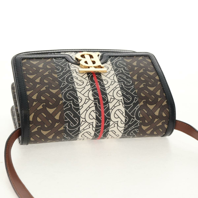 【日本直送】BURBERRY TB Monogram 單肩包 PVC 金棕色 8031708 正品 153622SM-5