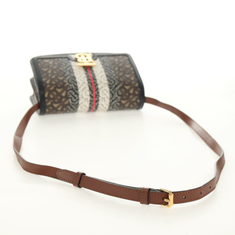 【日本直送】BURBERRY TB Monogram 單肩包 PVC 金棕色 8031708 正品 153622SM-6