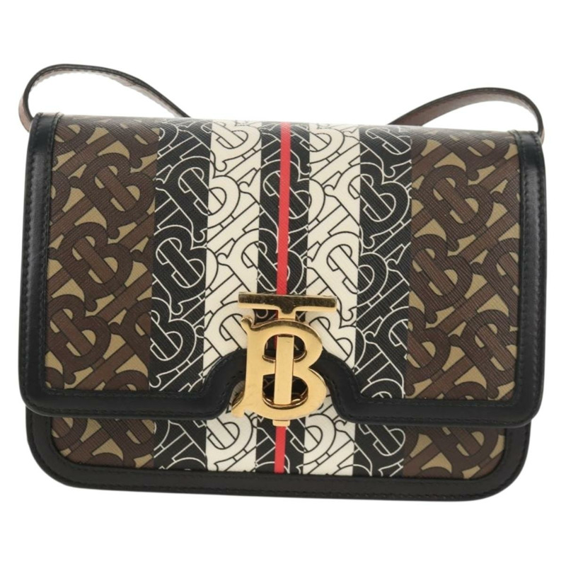 【日本直送】BURBERRY TB Monogram 單肩包 PVC 金棕色 8031708 正品 153622SM-12