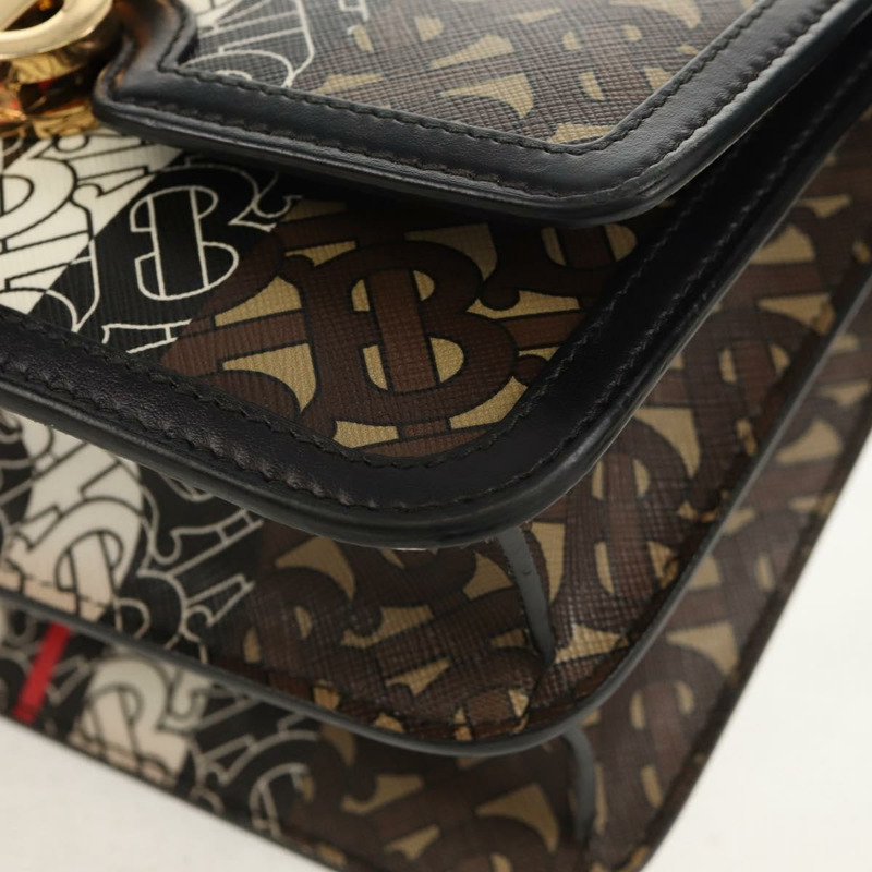 【日本直送】BURBERRY TB Monogram 單肩包 PVC 金棕色 8031708 正品 153622SM-15