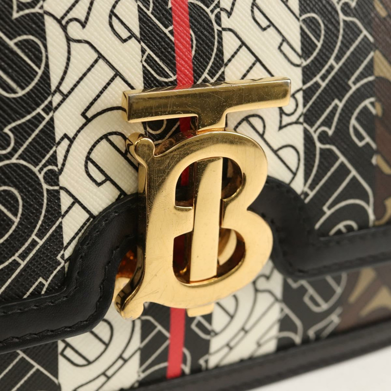 【日本直送】BURBERRY TB Monogram 單肩包 PVC 金棕色 8031708 正品 153622SM-18